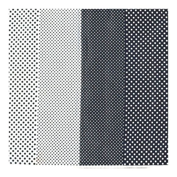 Vintage Black White Polka Dot Rectangle Long Wrap Scarf Vera Boho Pretty Woman - Picture 1 of 9
